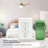 image:imageHunter Universal Ceiling Fan Wall Control Switch White  Hunter amp Casablanca Fan Light Switch Controls Speed amp Light Full Range Light Dimmer Indoor Use 99815Wall Control Panel  Receiver