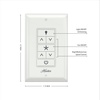 image:imageHunter Universal Ceiling Fan Wall Control Switch White  Hunter amp Casablanca Fan Light Switch Controls Speed amp Light Full Range Light Dimmer Indoor Use 99815Wall Control Panel  Receiver