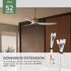 image:imageCasablanca Fan 52 inch Ceiling Fan with No Light Outdoor or Indoor Luxe Gold  Matte White Ceiling Fan with Remote for Porch Living Room Office Kitchen Garage 3 Blades Renewed