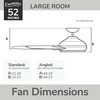 image:imageCasablanca Fan 52 inch Ceiling Fan with No Light Outdoor or Indoor Luxe Gold  Matte White Ceiling Fan with Remote for Porch Living Room Office Kitchen Garage 3 Blades Renewed