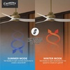 image:imageCasablanca Fan 52 inch Ceiling Fan with No Light Outdoor or Indoor Luxe Gold  Matte White Ceiling Fan with Remote for Porch Living Room Office Kitchen Garage 3 Blades Renewed