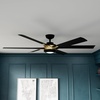 image:imageCasablanca Fan 65 inch Ceiling Fan with Light and Remote Outdoor or Indoor Gold Ceiling Fan for Porch Living Room Office Kitchen Garage 6 Blades Renewed