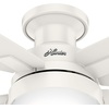 image:imageHunter Fan 44 inch Low Profile Fresh White IndoorOutdoor Ceiling Fan with Light and Pull Chain for Bedroom Living Room Dining Room Kitchen Office Renewed