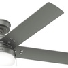 image:imageHunter Fan 52 Inch Casual Matte Silver Finish Outdoor Ceiling Fan With LED Light Kit and Pull Chain Renewed