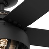 image:imageHunter Fan 52 inch Casual Matte Black Outdoor Ceiling Fan with Light Kit and Remote Control Renewed