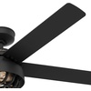 image:imageHunter Fan 52 inch Casual Matte Black Outdoor Ceiling Fan with Light Kit and Remote Control Renewed
