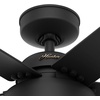 image:imageHunter Fan 52 inch Casual Matte Black Outdoor Ceiling Fan with Light Kit and Remote Control Renewed
