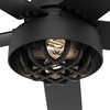 image:imageHunter Fan 52 inch Casual Matte Black Outdoor Ceiling Fan with Light Kit and Remote Control Renewed