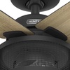 image:imageHunter Fan 52 inch Ceiling Fan with Lights and Pull Chain Outdoor or Indoor Black Ceiling Fan for Porch Living Room Office Kitchen Garage Renewed