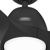 image:imageHunter Fan 52 inch IndoorOutdoor Matte Black Ceiling Fan with Light and Remote Control for Bedroom Living Room Dining Room Kitchen Office Patio CC5C27C49 Renewed
