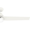 image:imageHunter Fan 52 inch IndoorOutdoor Matte White Ceiling Fan with Light Kit for Bedroom Living Room Dining Room Kitchen Office Patio CC5C25C63 Renewed