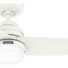 image:imageHunter Fan 52 inch IndoorOutdoor Matte White Ceiling Fan with Light Kit for Bedroom Living Room Dining Room Kitchen Office Patio CC5C25C63 Renewed