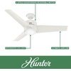image:imageHunter Fan 54 inch Casual Fresh White IndoorOutdoor Ceiling Fan with LED Light Kit for Patio Farmhouse Bedroom Living RoomFamily Room Dining Room Kitchen Office Renewed