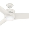 image:imageHunter Fan 54 inch Ceiling Fan with Light Outdoor or Indoor White Ceiling Fan for Porch Living Room Office Kitchen Garage 3 Blades Renewed