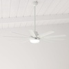 image:imageHunter Fan 60 inch Casual Matte White Outdoor Ceiling Fan with Light 10 Blades Renewed