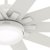 image:imageHunter Fan 60 inch Casual Matte White Outdoor Ceiling Fan with Light 10 Blades Renewed