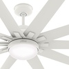 image:imageHunter Fan 60 inch Casual Matte White Outdoor Ceiling Fan with Light 10 Blades Renewed