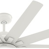 image:imageHunter Fan 60 inch Casual Matte White Outdoor Ceiling Fan with Light 10 Blades Renewed