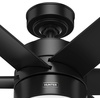 image:imageHunter Fan 60 inch Contemporary Matte Black Finish Outdoor Ceiling Fan with LED Light Kit RenewedMatte Black