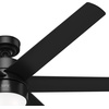 image:imageHunter Fan 60 inch Contemporary Matte Black Finish Outdoor Ceiling Fan with LED Light Kit RenewedMatte Black