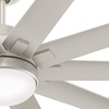 image:imageHunter Fan 60 inch Contemporary Matte Nickel Finish Outdoor Ceiling Fan with Light Kit Renewed