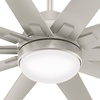 image:imageHunter Fan 60 inch Contemporary Matte Nickel Finish Outdoor Ceiling Fan with Light Kit Renewed