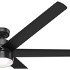 image:imageHunter Fan 72 inch Contemporary Matte Black Finish Outdoor Ceiling Fan with Light Kit Renewed