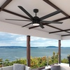 image:imageHunter Fan 72 inch Contemporary Matte Black Finish Outdoor Ceiling Fan with Light Kit Renewed