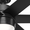 image:imageHunter Fan 72 inch Contemporary Matte Black Finish Outdoor Ceiling Fan with Light Kit Renewed