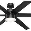 image:imageHunter Fan 72 inch Contemporary Matte Black Finish Outdoor Ceiling Fan with Light Kit Renewed
