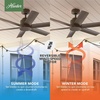 image:imageHunter Fan Outdoor or Indoor Ceiling Fan 52 in Matte Bronze Ceiling Fan with No Light for Patios Living Room Bedroom Garage 6 Blades Renewed
