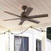 image:imageHunter Fan Outdoor or Indoor Ceiling Fan 52 in Matte Bronze Ceiling Fan with No Light for Patios Living Room Bedroom Garage 6 Blades Renewed