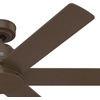image:imageHunter Fan Outdoor or Indoor Ceiling Fan 52 in Matte Bronze Ceiling Fan with No Light for Patios Living Room Bedroom Garage 6 Blades Renewed