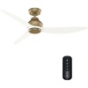 image:imageCasablanca Fan 52 inch Ceiling Fan with No Light Outdoor or Indoor Luxe Gold  Matte White Ceiling Fan with Remote for Porch Living Room Office Kitchen Garage 3 Blades Renewed