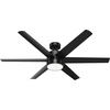 image:imageHunter Fan 60 inch Contemporary Matte Black Finish Outdoor Ceiling Fan with LED Light Kit RenewedMatte Black