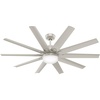 image:imageHunter Fan 60 inch Contemporary Matte Nickel Finish Outdoor Ceiling Fan with Light Kit Renewed