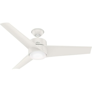 image:imageHunter Fan 54 inch Ceiling Fan with Light Outdoor or Indoor White Ceiling Fan for Porch Living Room Office Kitchen Garage 3 Blades Renewed