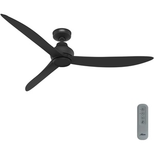image:imageHunter Fan 60 inch Ceiling Fan with No Light Outdoor or Indoor Matte Black Ceiling Fan with Remote for Porch Living Room Office Kitchen Garage 3 Blades Renewed