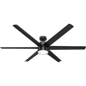 image:imageHunter Fan 72 inch Contemporary Matte Black Finish Outdoor Ceiling Fan with Light Kit Renewed