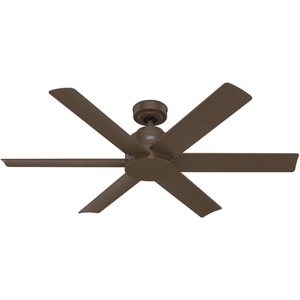 image:imageHunter Fan Outdoor or Indoor Ceiling Fan 52 in Matte Bronze Ceiling Fan with No Light for Patios Living Room Bedroom Garage 6 Blades Renewed