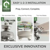 image:imageHunter Fonthill Indoor Ceiling Fan With Light Remote 52inch Fresh White Fast Install 6speeds Brushed NickelBrushed Nickel