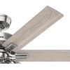 image:imageHunter Fonthill Indoor Ceiling Fan With Light Remote 52inch Fresh White Fast Install 6speeds Brushed NickelBrushed Nickel
