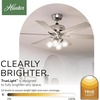 image:imageHunter Fonthill Indoor Ceiling Fan With Light Remote 52inch Fresh White Fast Install 6speeds Brushed NickelBrushed Nickel