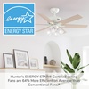 image:imageHunter Fonthill Indoor Ceiling Fan With Light Remote 52inch Fresh White Fast Install 6speeds Brushed NickelFresh White