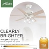 image:imageHunter Fonthill Indoor Ceiling Fan With Light Remote 52inch Fresh White Fast Install 6speeds Brushed NickelFresh White
