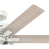 image:imageHunter Fonthill Indoor Ceiling Fan With Light Remote 52inch Fresh White Fast Install 6speeds Brushed NickelFresh White