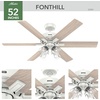 image:imageHunter Fonthill Indoor Ceiling Fan With Light Remote 52inch Fresh White Fast Install 6speeds Brushed NickelFresh White
