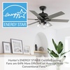 image:imageHunter Fonthill Indoor Ceiling Fan With Light Remote 52inch Fresh White Fast Install 6speeds Brushed NickelMatte Black