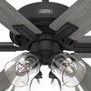 image:imageHunter Fonthill Indoor Ceiling Fan With Light Remote 52inch Fresh White Fast Install 6speeds Brushed NickelMatte Black