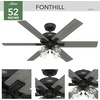 image:imageHunter Fonthill Indoor Ceiling Fan With Light Remote 52inch Fresh White Fast Install 6speeds Brushed NickelMatte Black